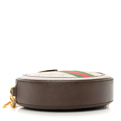 Gucci GG Supreme Monogram Web Mini Ophidia Round Shoulder Bag Brown 4 of 11
