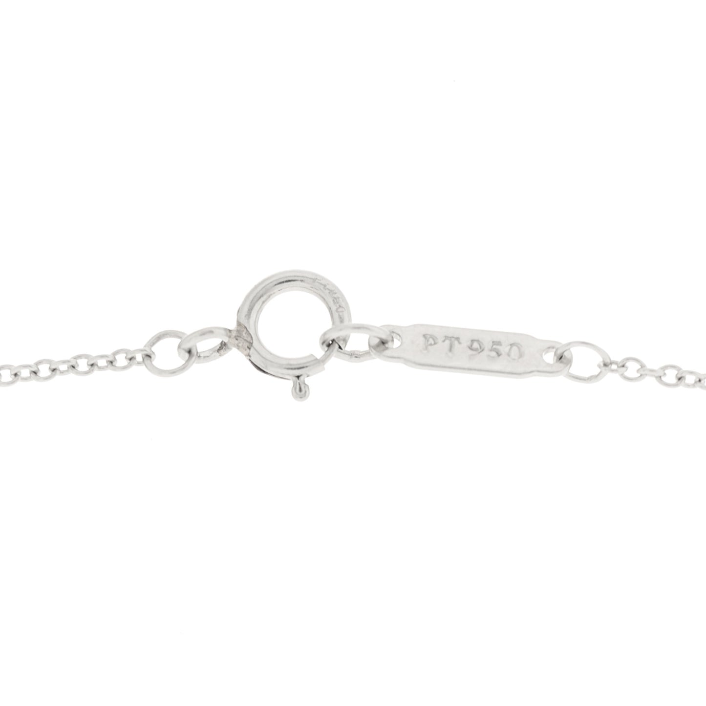 Platinum Diamond Letters L Pendant Necklace