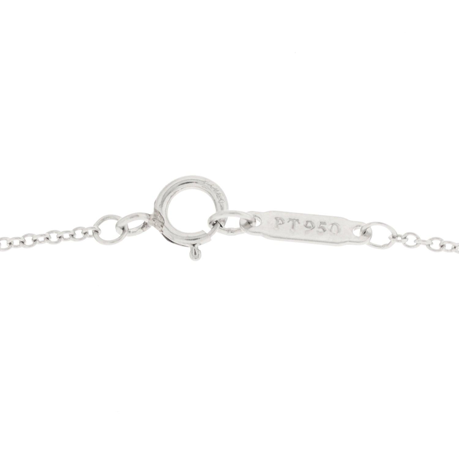 Tiffany Platinum Diamond Letters L Pendant Necklace 5 of 5