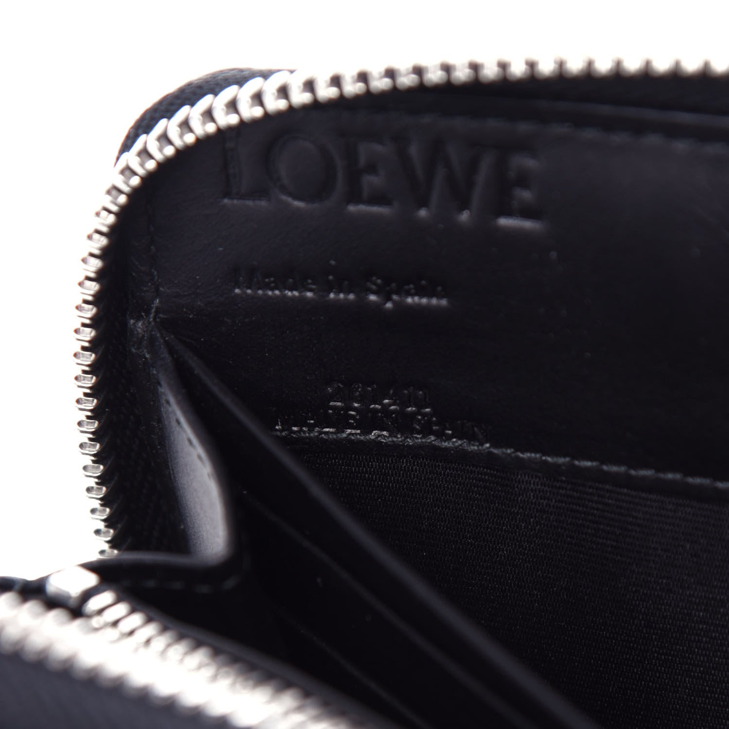 Loewe Calfskin Embossed Repeat Zip Wallet Light Oat 7 of 9