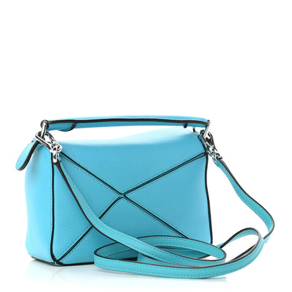 Loewe Calfskin Mini Puzzle Bag Cyan 3 of 9