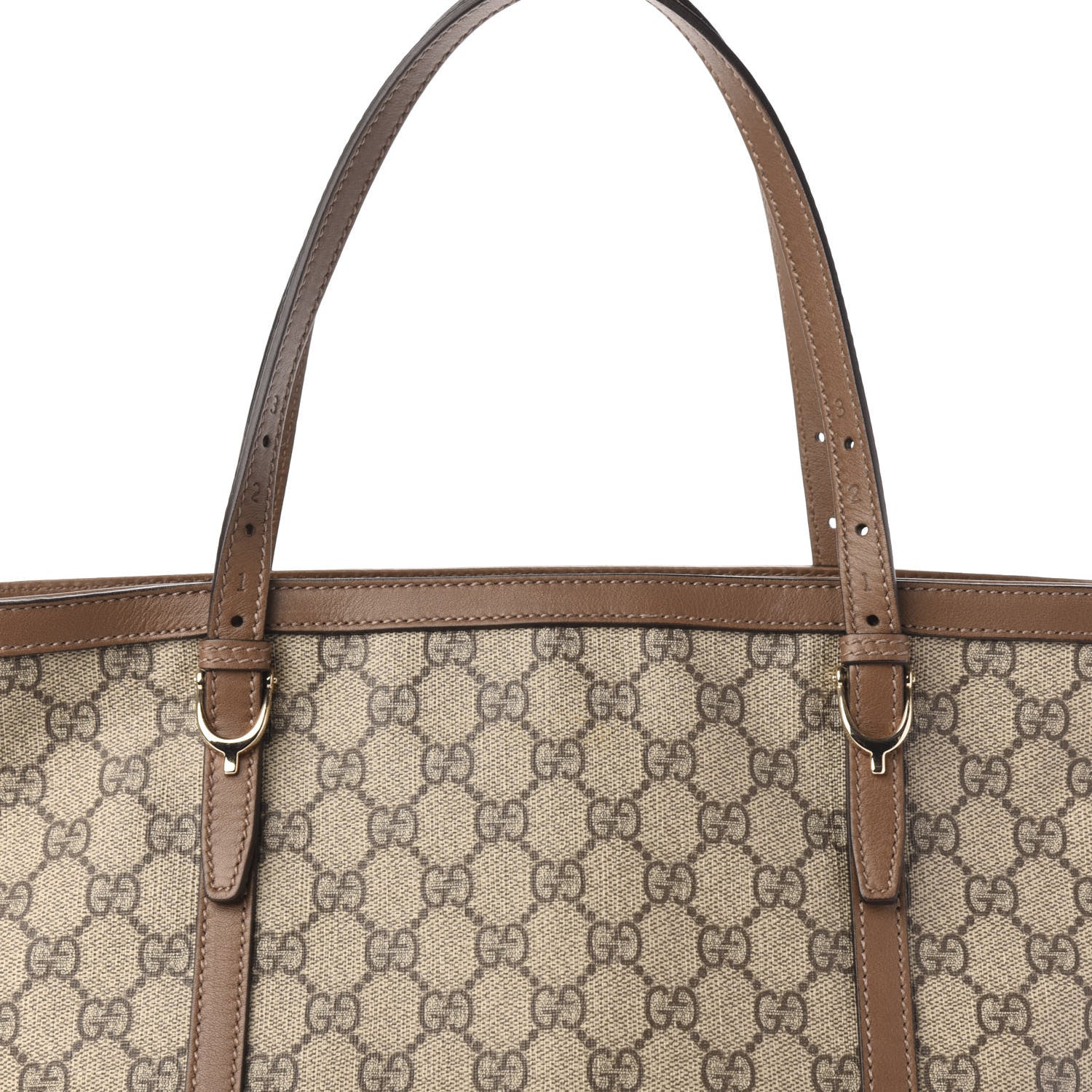 Gucci GG Supreme Monogram Margaux Calfskin Small Nice Tote Beige Ebony Acero 12 of 12