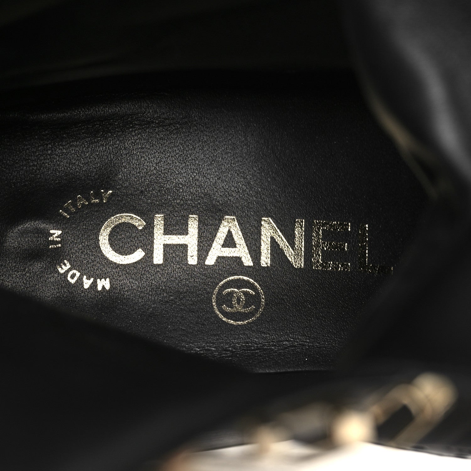 Chanel Lambskin Patent Calfskin Quilted CC Lace Up Combat Boots 37 Black 8 of 9