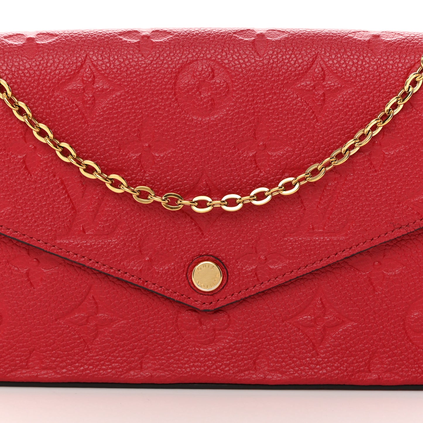 Empreinte Pochette Felicie Chain Wallet Scarlet