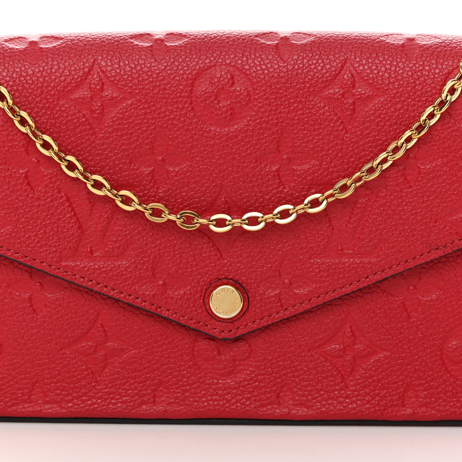 Louis Vuitton Empreinte Pochette Felicie Chain Wallet Scarlet 7 of 12