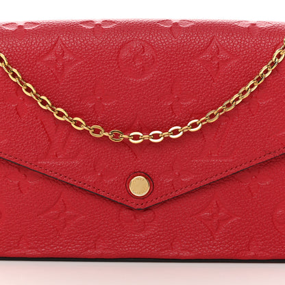Louis Vuitton Empreinte Pochette Felicie Chain Wallet Scarlet 7 of 12