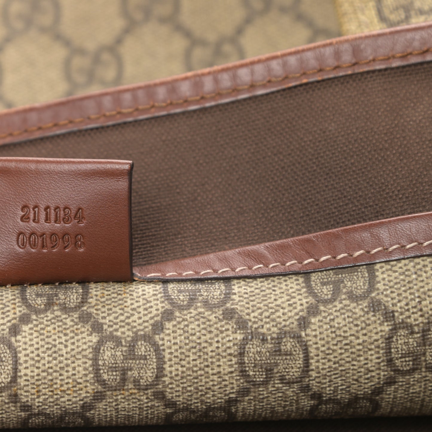 GG Plus Monogram Medium Signature Web Loop Tote Brown