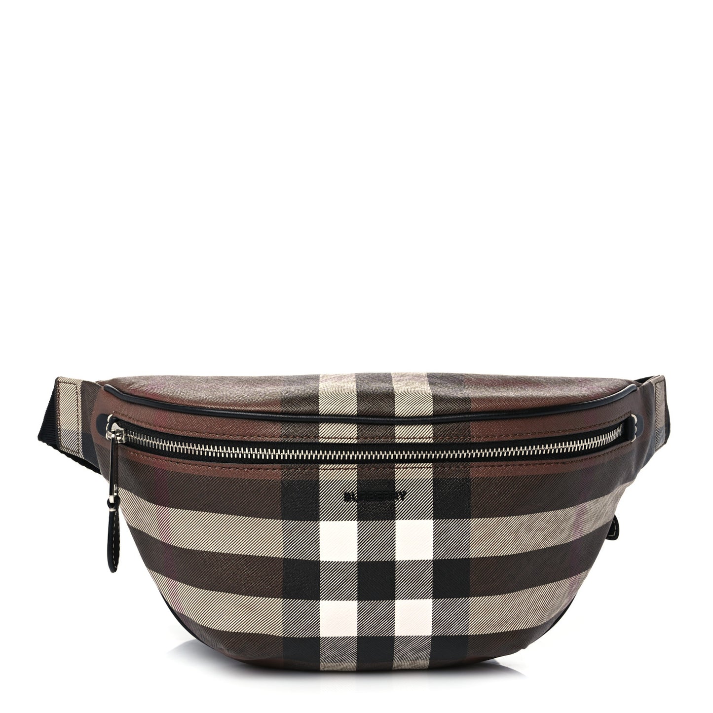 E-canvas Check Cason Bum Bag Dark Birch Brown