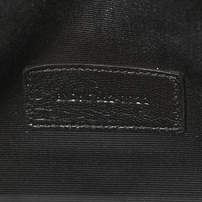 Saint Laurent Grain De Poudre Matelasse Chevron Monogram Cassandre Flap Pouch Dark Beige 7 of 11