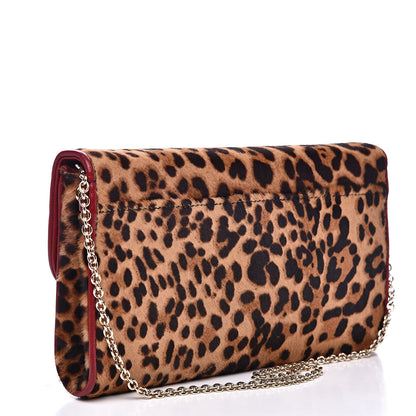 Christian Louboutin Pony Hair Leopard Print Riviera Clutch 3 of 9