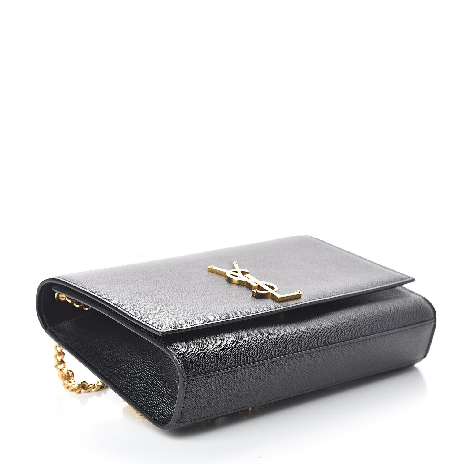 Saint Laurent Grain De Poudre Medium Classic Monogram Kate Satchel Black 3 of 8