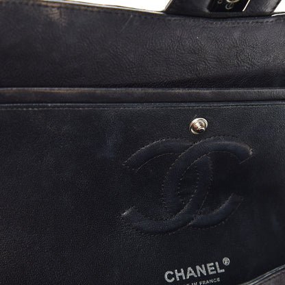 Chanel Crumpled Calfskin Quilted Medium Double Flap So Black 12 of 12