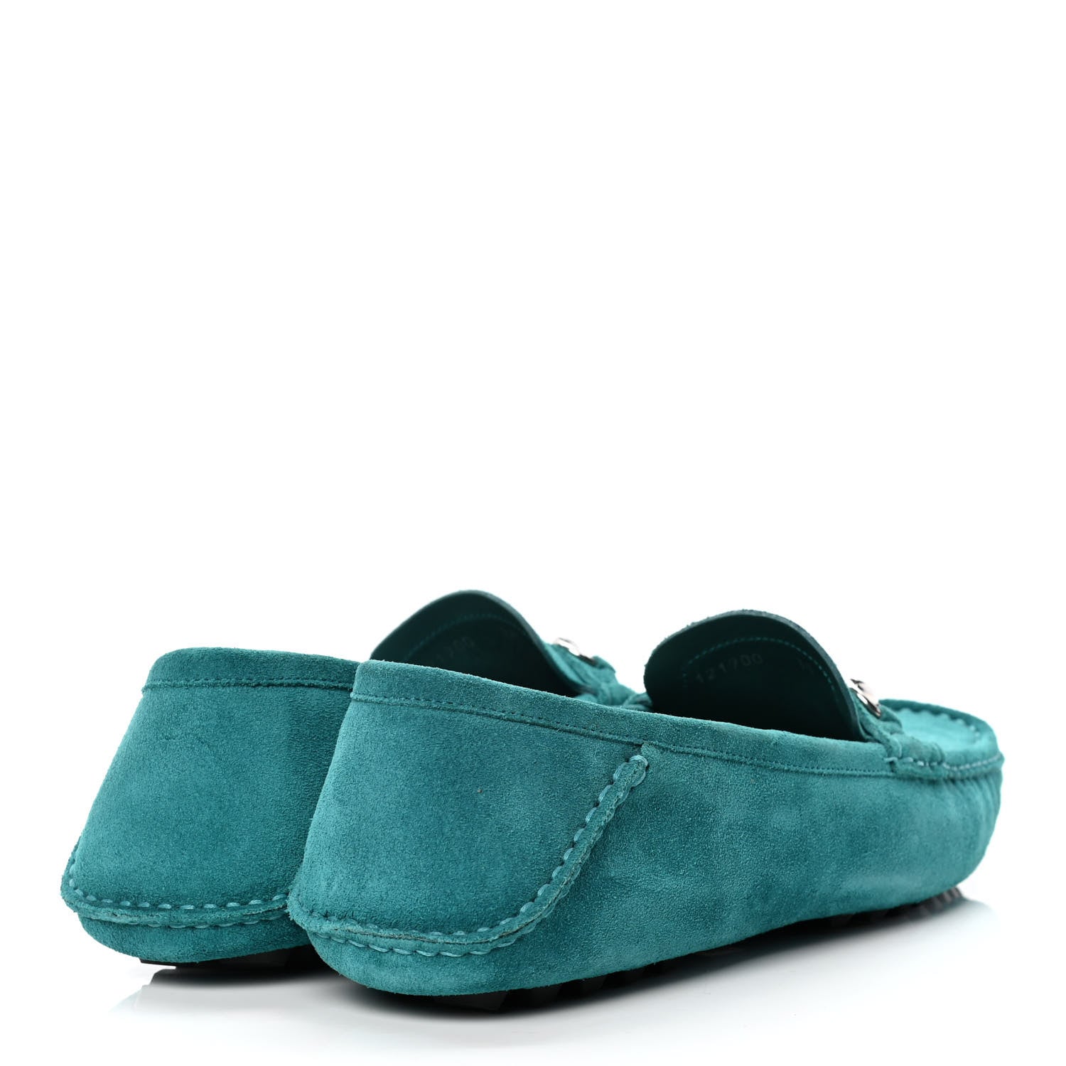 Gucci Suede Mens Horsebit Driver Loafer 10 Turquoise 3 of 4