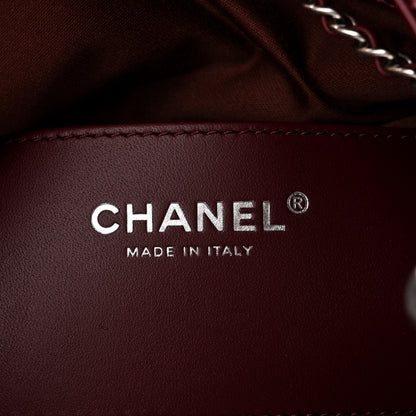Chanel Shiny Crumpled Calfskin Quilted Medium Chanel 25 Handbag Dark Burgundy 7 of 11