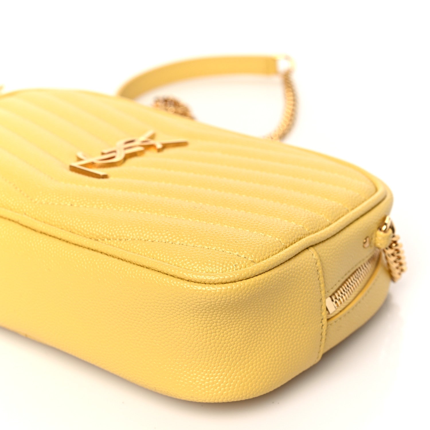 Saint Laurent Grain De Poudre Matelasse Monogram Mini Lou Camera Bag Sunflower 9 of 10