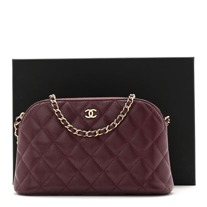 Chanel Caviar Quilted Classic Clutch With Chain Dark Burgundy 11 of 11