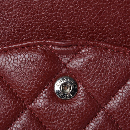 Chanel Caviar Quilted Jumbo Double Flap Burgundy 10 of 13
