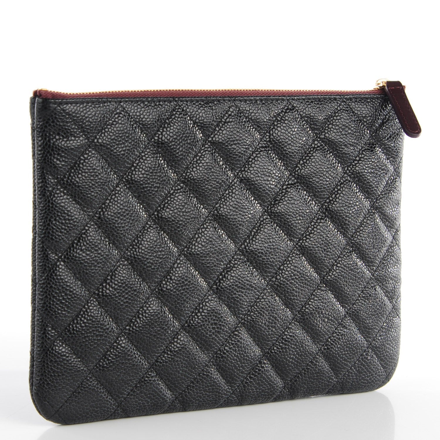 Chanel Caviar Quilted Medium Cosmetic Case Black 3 of 8