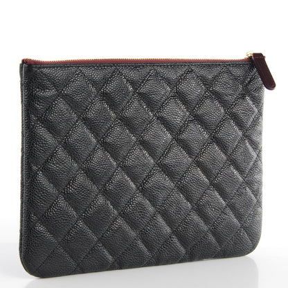 Chanel Caviar Quilted Medium Cosmetic Case Black 3 of 8