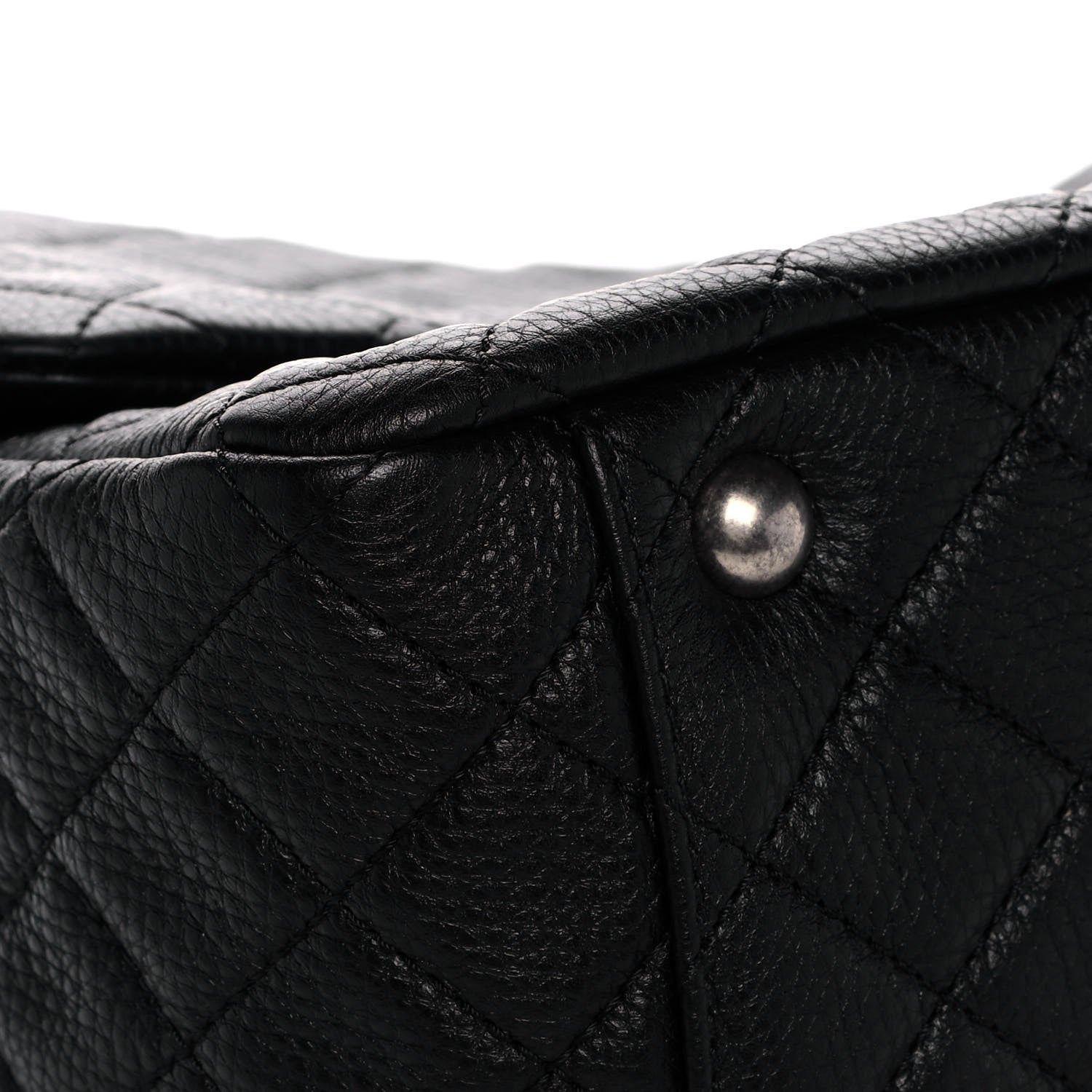 Chanel Calfskin Quilted XXL Travel Flap Bag Black 10 of 14