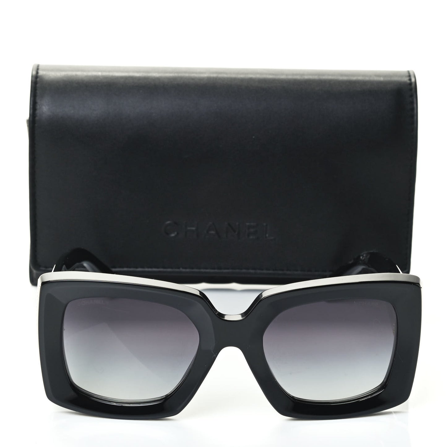 Acetate Rectangle Sunglasses 5435 Black