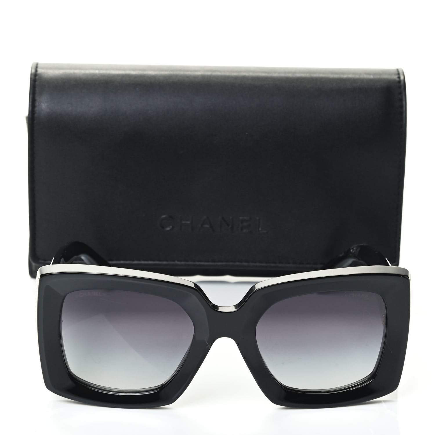Chanel Acetate Rectangle Sunglasses 5435 Black 6 of 6
