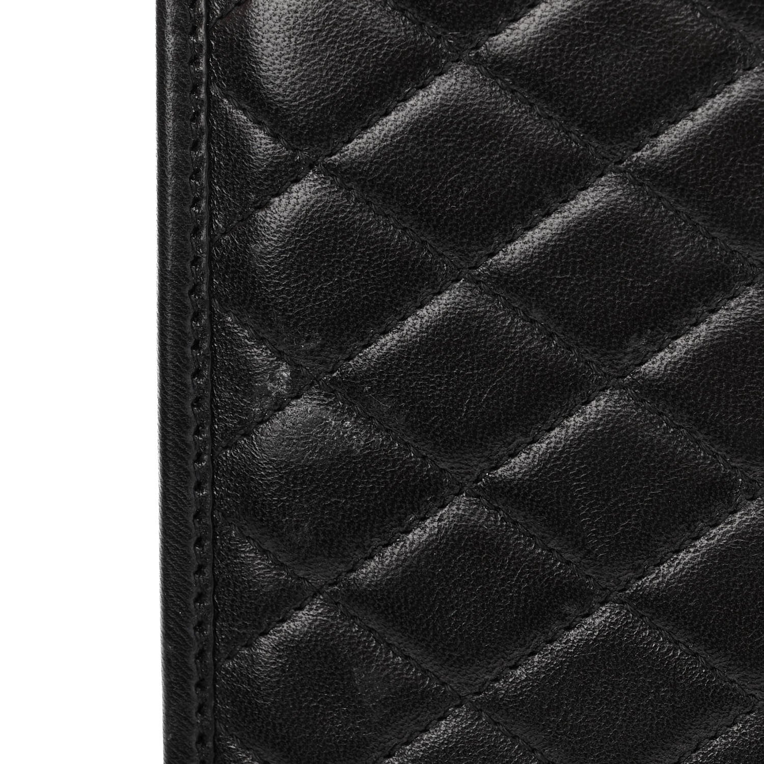 Saint Laurent Lambskin Quilted Monogram Baby Victoire Chain Clutch Bag Black 12 of 12