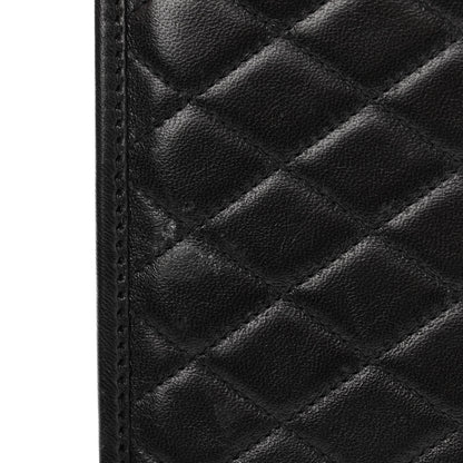 Saint Laurent Lambskin Quilted Monogram Baby Victoire Chain Clutch Bag Black 12 of 12