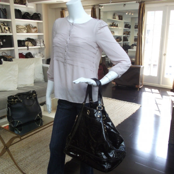 Patent Croc Overseas Tote Chocolate