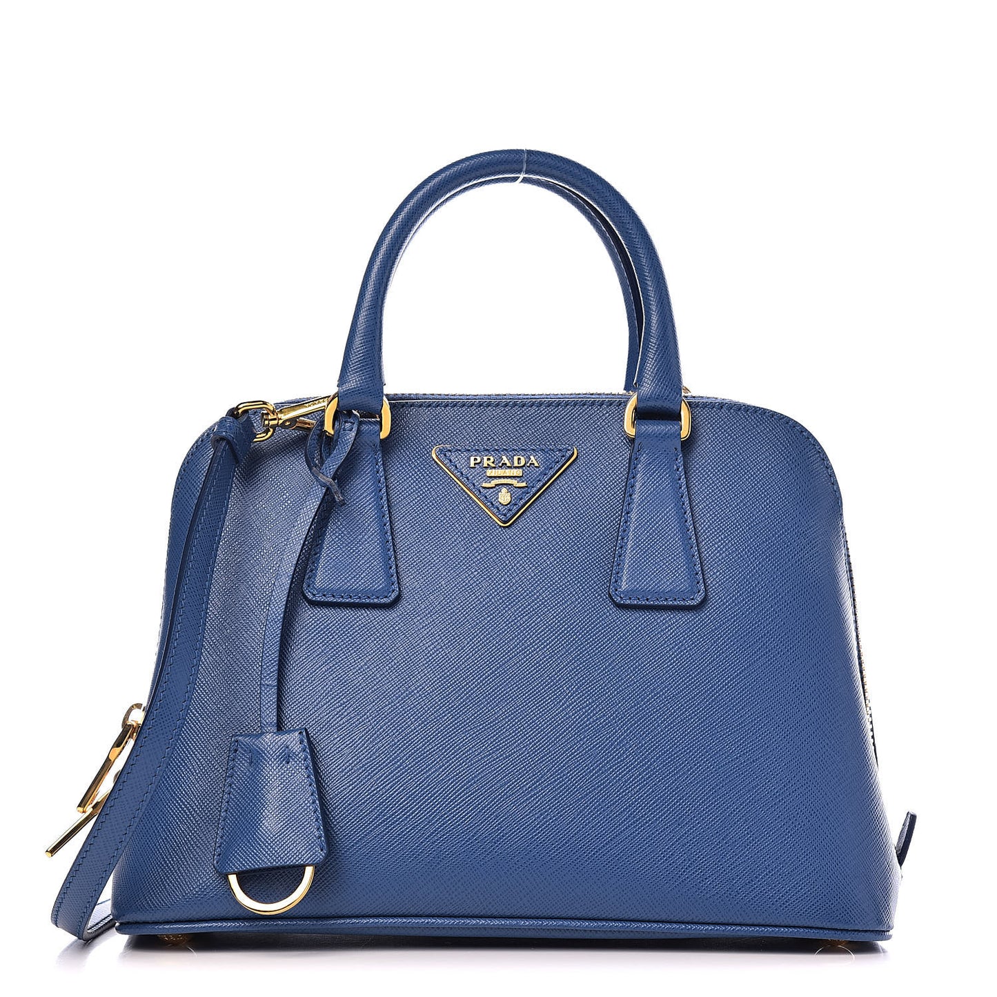 Saffiano Lux Small Promenade Tote Azzurro