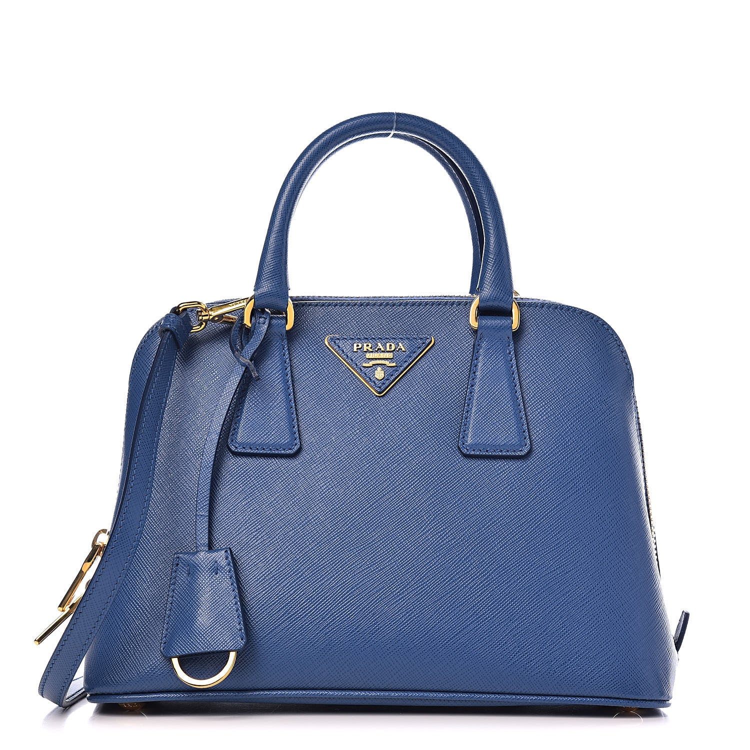 Prada Saffiano Lux Small Promenade Tote Azzurro 1 of 10