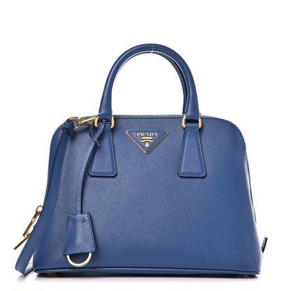 Prada Saffiano Lux Small Promenade Tote Azzurro 1 of 10