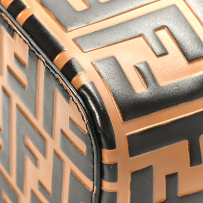 Fendi Vitello Liberty F is Fendi Bi-Color FF 1974 Embossed Mini Mon Tresor Bucket Bag Tobaco Orzo 11 of 11