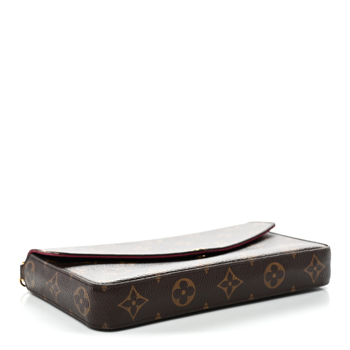 Monogram Pochette Felicie Chain Wallet Fuchsia