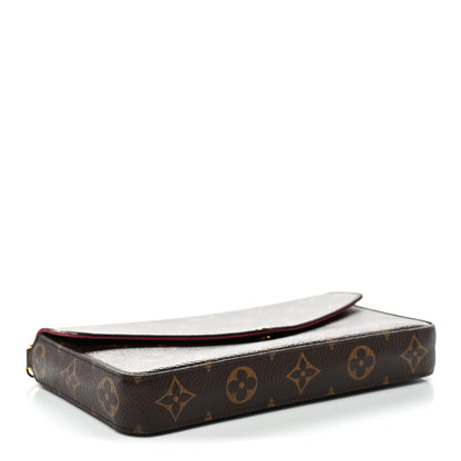 Louis Vuitton Monogram Pochette Felicie Chain Wallet Fuchsia 5 of 14