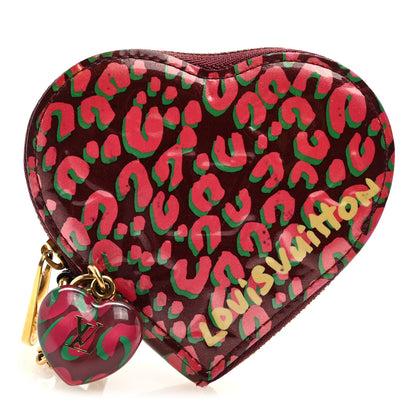 Louis Vuitton Vernis Leopard Coeur Heart Coin Purse Rouge Fauviste 1 of 6