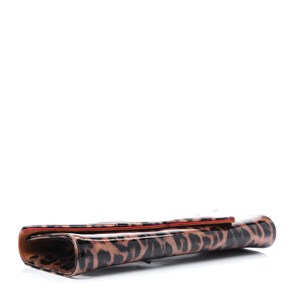 Christian Louboutin Patent Leopard So Kate Baguette Clutch Gold 4 of 11