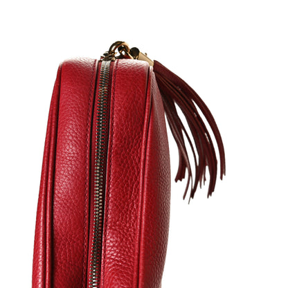Gucci Pebbled Calfskin Small Soho Disco Bag Tabasco Red 14 of 16