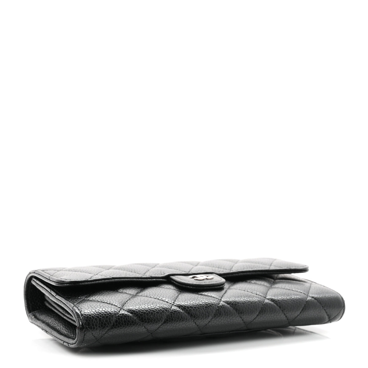 Chanel Caviar Quilted Large Gusset Flap Wallet Black 4 of 9