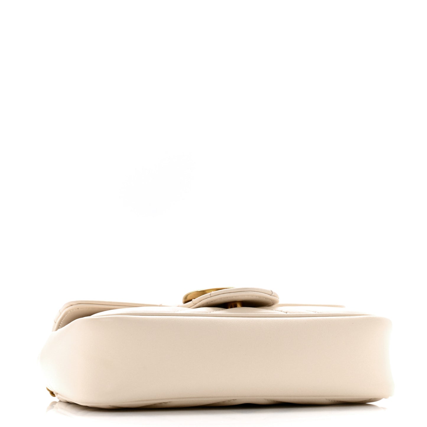 Calfskin Matelasse Super Mini GG Marmont Shoulder Bag White