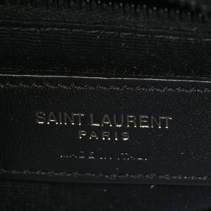 Saint Laurent Calfskin Y Quilted Monogram Toy Loulou Crossbody Bag Black 6 of 9