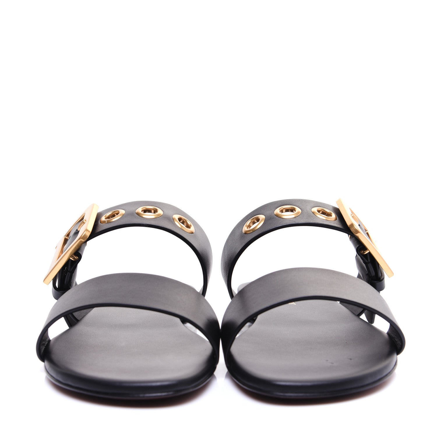 Christian Dior Calfskin D-Dior Slide Flat Sandals 36 Black 2 of 11