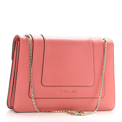 Bulgari Calfskin Serpenti Forever Shoulder Bag Coral 3 of 9