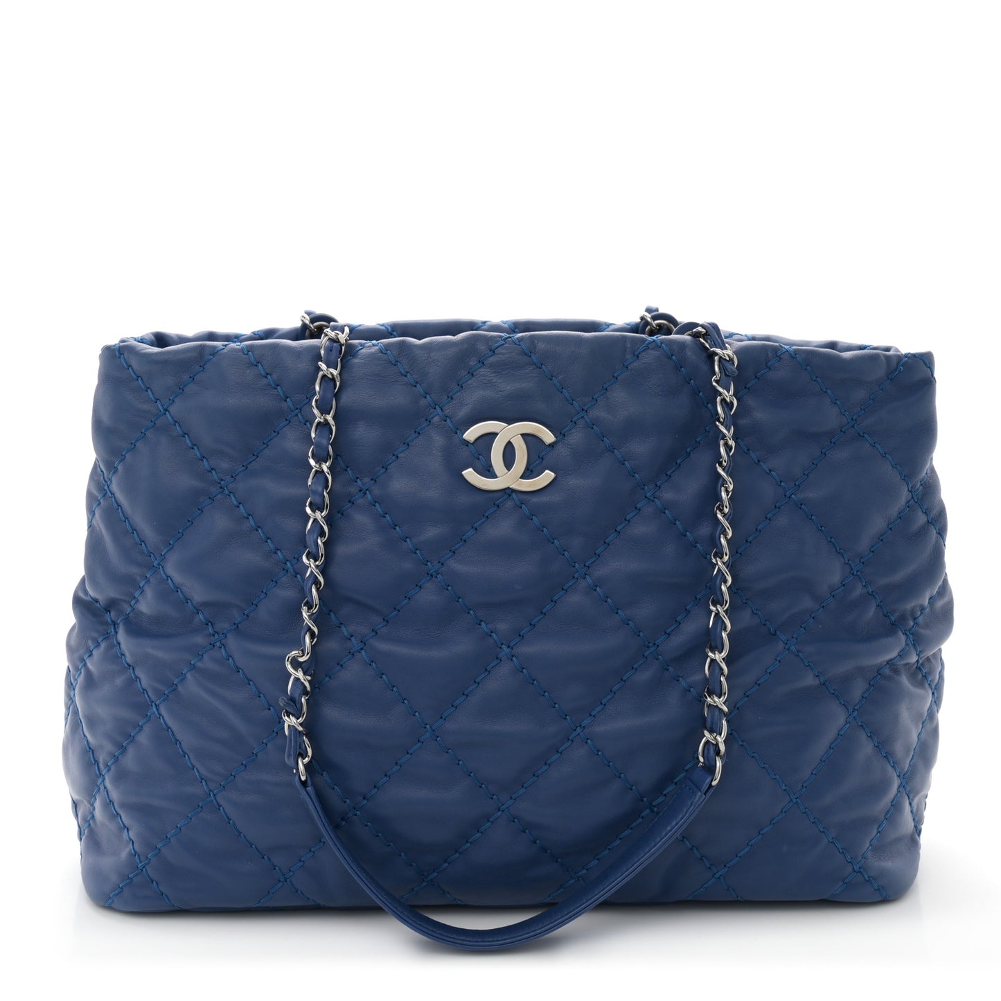 Calfskin Love Me Tender Large Tote Blue