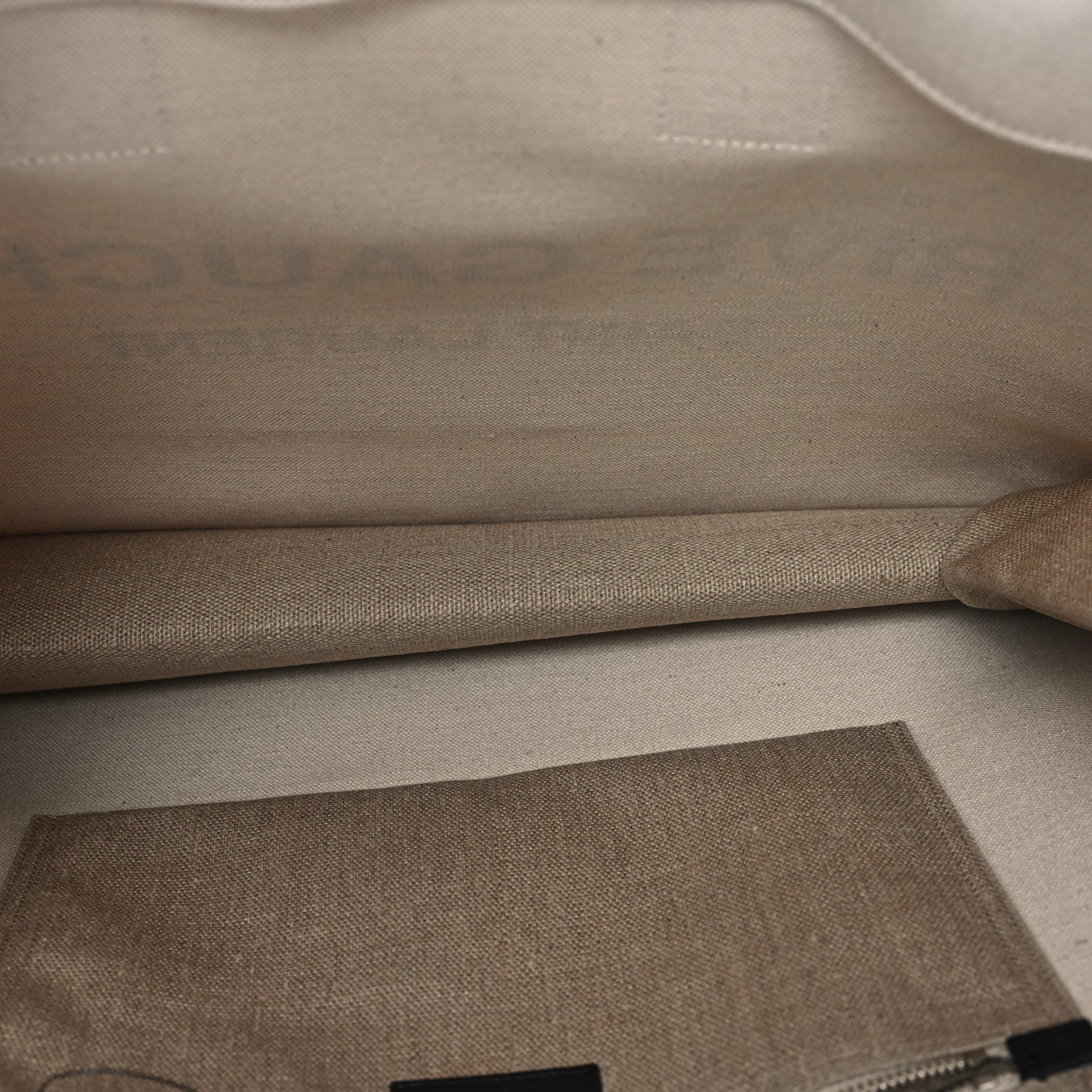 Saint Laurent Linen Calfskin Rive Gauche Tote Greggio Natural 5 of 10