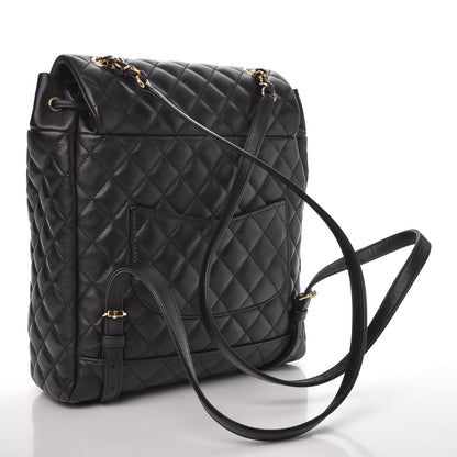 Chanel Calfskin Quilted Large Urban Spirit Backpack Black 3 of 8