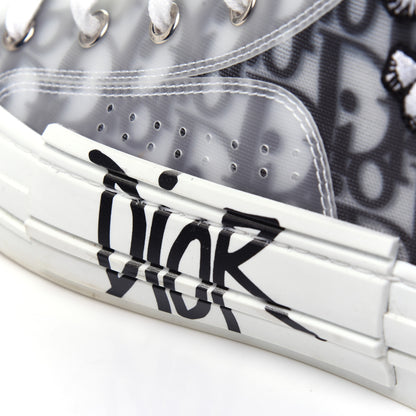 Christian Dior X SHAWN STUSSY Canvas Oblique Bee Mens B23 High Top Sneakers 41 White Black 11 of 15