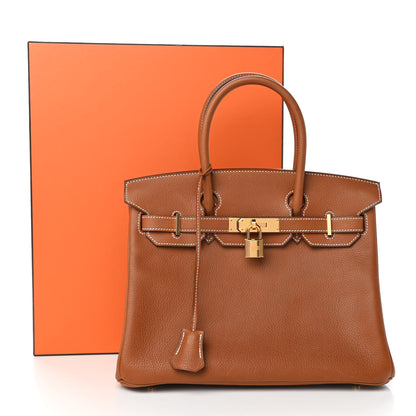 Hermes Natural Barenia Faubourg Birkin 30 Fauve 11 of 11