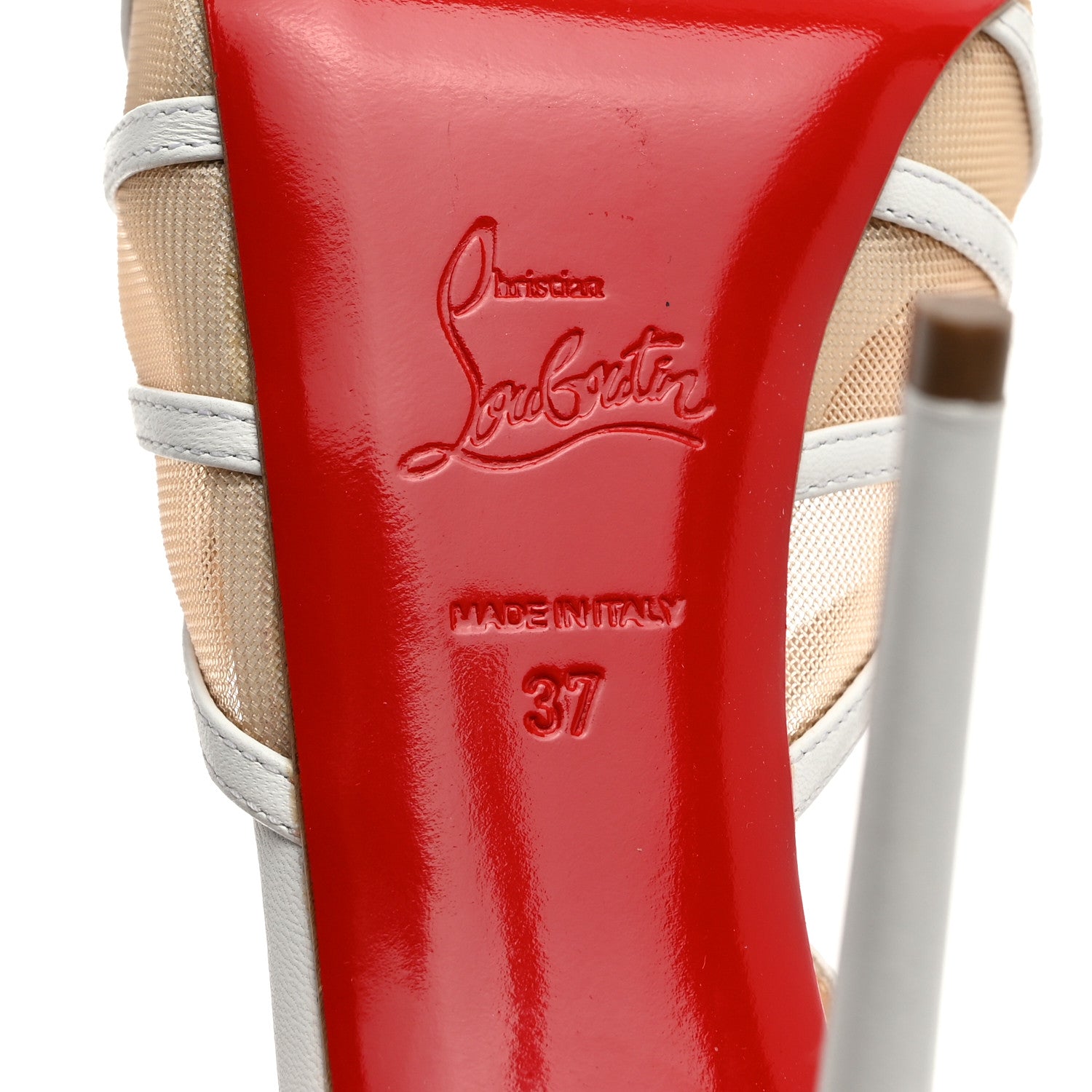 Christian Louboutin Kid Rete Filamenta 120 Platform Sandals 37 White 7 of 8