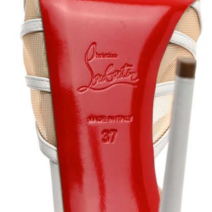 Christian Louboutin Kid Rete Filamenta 120 Platform Sandals 37 White 7 of 8